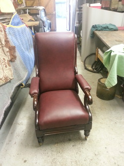 Brown leather chair